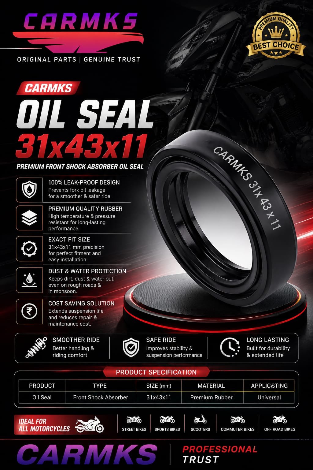 38615454293-OIL SEAL 31*43*11
