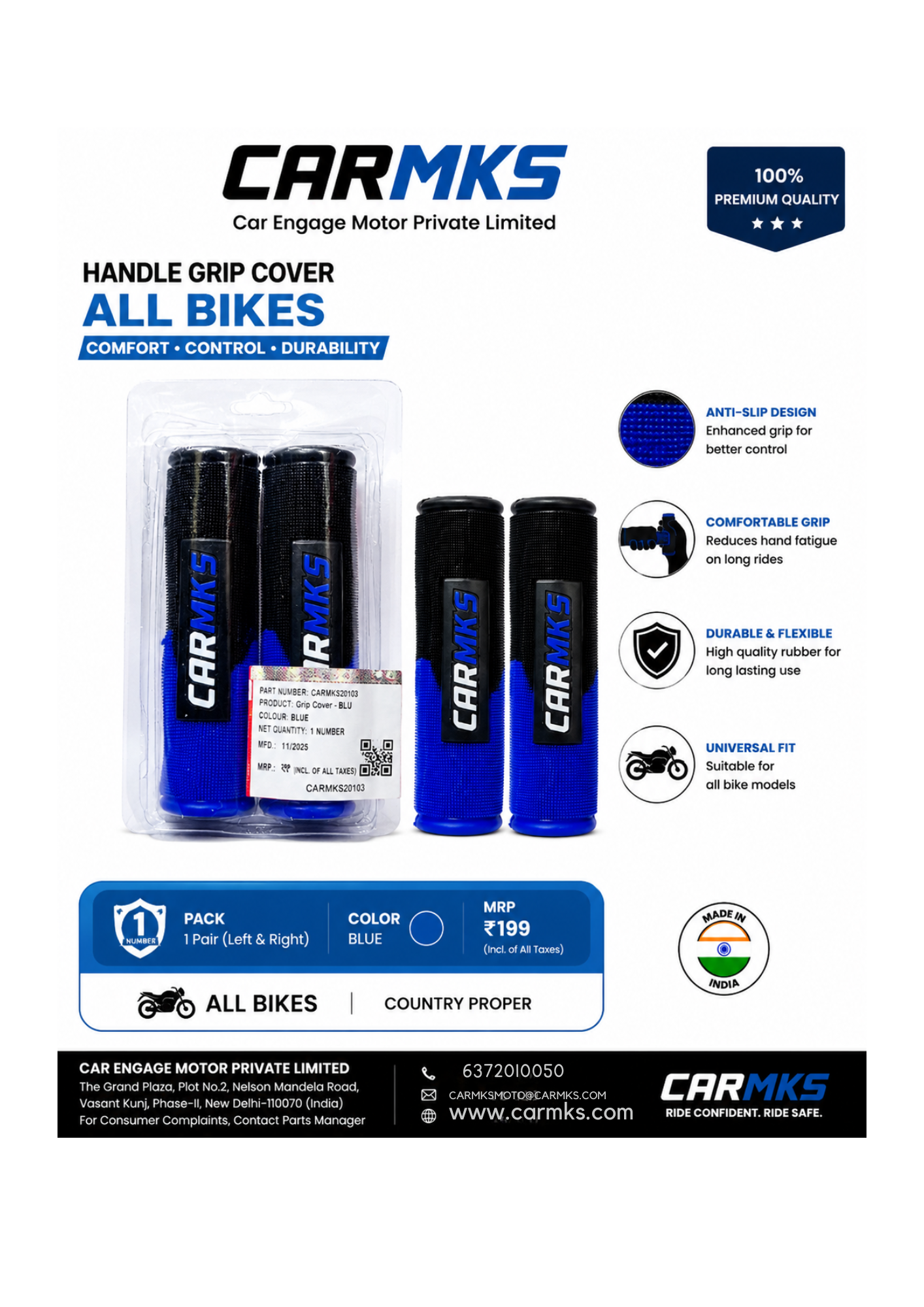 CARMKS260103-GRIP COVER BLU